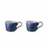 Denby Studio Blue Brew Set Of 2 Espresso Cups -HARTS OF STUR Sales 410041011 Denby Studio Blue Brew Set Of 2 Espresso Cups
