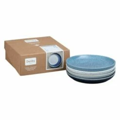 Denby Studio Blue 4 Piece Small Coupe Plate Set -HARTS OF STUR Sales 411042003 Denby Studio Blue Set Of 4 Small Coupe Plates 1