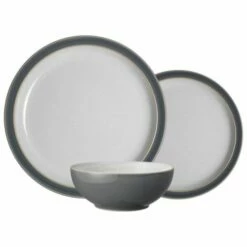 Denby Elements Fossil Grey 12 Piece Tableware Set