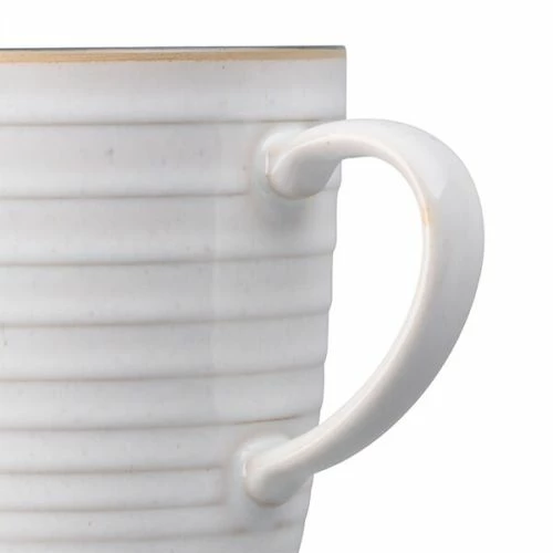 Denby Studio Grey White Ridged Mug 4 Denby Studio Grey White Ridged Mug - Image 2