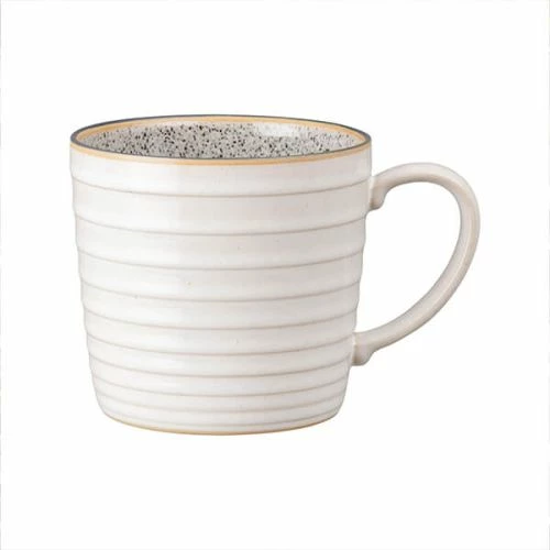 Denby Studio Grey White Ridged Mug 3 Denby Studio Grey White Ridged Mug