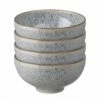 Denby Studio Grey Set Of 4 Grey Rice Bowls -HARTS OF STUR Sales 426040045 Denby Studio Grey Set Of 4 Grey Rice Bowls