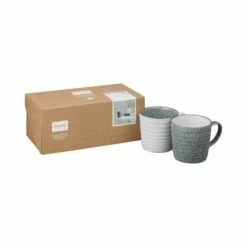Denby Studio Grey Set Of 2 Ridged Mugs -HARTS OF STUR Sales 426040616 Denby Studio Grey Set Of 2 Ridged Mugs 3