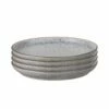 Denby Studio Grey Set Of 4 Medium Coupe Plates -HARTS OF STUR Sales 426042004 Denby Studio Grey Set Of 4 Medium Coupe Plates