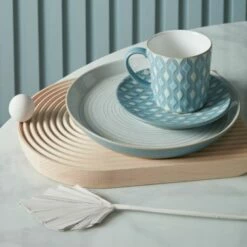 Denby Impression Blue Hourglass Small Plate -HARTS OF STUR Sales 436010203 Denby Impression Blue Hourglass Small Plate 2