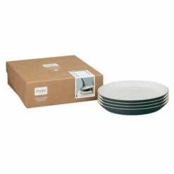 Denby Impression Charcoal 4 Piece Medium Plate Set -HARTS OF STUR Sales 437040004 Denby Impression Charcoal Set Of 4 Medium Plates 3