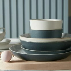 Denby Impression Charcoal 4 Piece Spiral Dinner Plate Set -HARTS OF STUR Sales 437042555 Denby Impression Charcoal Set Of 4 Spiral Dinner Plates 5