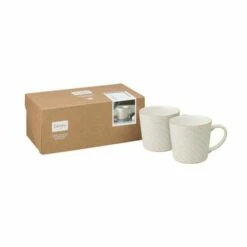 Denby Impression Cream Set Of 2 Spiral Large Mug -HARTS OF STUR Sales 438040200 Denby Impression Cream Set Of 2 Spiral Large Mugs 2