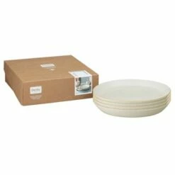 Denby Impression Cream 4 Piece Spiral Dinner Plate Set -HARTS OF STUR Sales 438042555 Denby Impression Cream Set Of 4 Spiral Dinner Plates 2