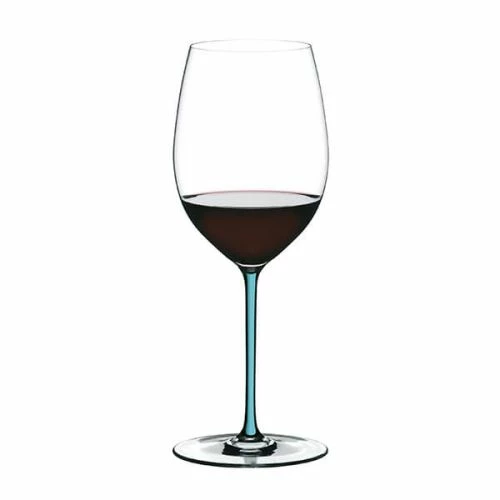 Riedel Hand Made Fatto A Mano Cabernet / Merlot Glass Turquoise 4 Riedel Hand Made Fatto A Mano Cabernet / Merlot Glass Turquoise - Image 2