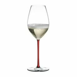 Riedel Hand Made Fatto A Mano Champagne Wine Glass Red 6 Riedel Hand Made Fatto A Mano Champagne Wine Glass Red -HARTS OF STUR Sales 490028R Riedel Hand Made Fatto A Mano Champagne Wine Glass Red 1