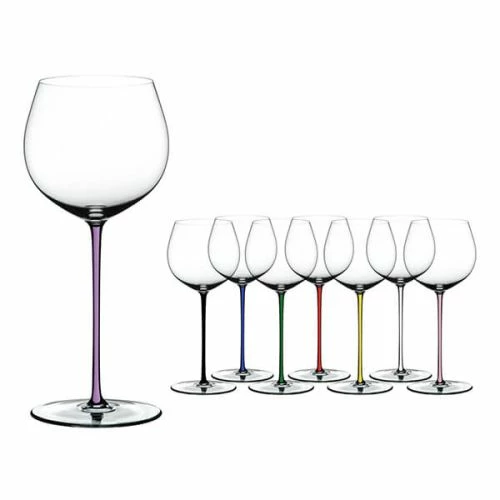 Riedel Hand Made Fatto A Mano Oaked Chardonnay Wine Glass Violet 5 Riedel Hand Made Fatto A Mano Oaked Chardonnay Wine Glass Violet - Image 3