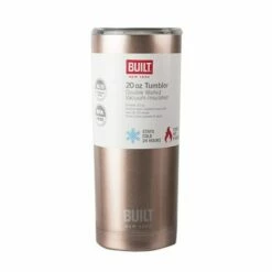 Built 568ml Double Walled Stainless Steel Travel Mug Rose Gold -HARTS OF STUR Sales 5193243 Built 20oz Water Tumbler Rose Gold 2