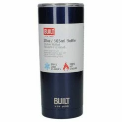 Built 568ml Double Walled Stainless Steel Travel Mug Midnight Blue -HARTS OF STUR Sales 5226848 Built 20OZ Stainless Steel Water Travel Mug Midnight Blue 2
