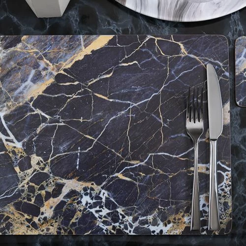 Creative Tops Navy Marble Pack Of 4 Large Premium Placemats 5 Creative Tops Navy Marble Pack Of 4 Large Premium Placemats - Image 3