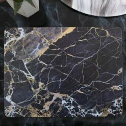 Creative Tops Navy Marble Pack Of 6 Premium Placemats -HARTS OF STUR Sales 5233720 Creative Tops Navy Marble Pack Of 6 Premium Placemats 2