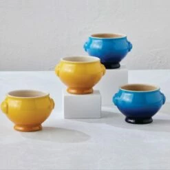 Le Creuset Azure Blue Stoneware Lion Head Soup Bowl 11 Le Creuset Azure Blue Stoneware Lion Head Soup Bowl -HARTS OF STUR Sales 60110062200006 Le Creuset Azure Blue Stoneware Lion Head Soup Bowl 4