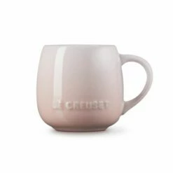 Le Creuset Shell Pink Stoneware Coupe Collection Sphere Mug -HARTS OF STUR Sales 60324327770099 Le Creuset Shell Pink Stoneware Sphere Mug 2