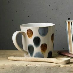 Denby Brown Spot Painted Large Mug -HARTS OF STUR Sales 61010740 Denby Handcrafted Brown Spot Painted Large Mug 2