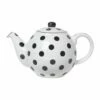 London Pottery Globe 2 Cup Teapot White With Black Spots -HARTS OF STUR Sales 67210 London Pottery Globe 2 Cup Teapot White With black Spots