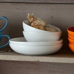 Le Creuset White Stoneware 22cm Pasta Bowl -HARTS OF STUR Sales 70102220100099 Le Creuset Stoneware White 22cm Pasta Bowl 4