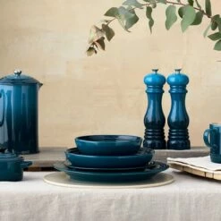 Le Creuset Deep Teal Stoneware 22cm Pasta Bowl -HARTS OF STUR Sales 70102226420099 Le Creuset Deep Teal Stoneware 22cm Pasta Bowl 4
