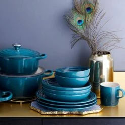 Le Creuset Deep Teal Stoneware 22cm Pasta Bowl -HARTS OF STUR Sales 70102226420099 Le Creuset Dinnerware Pasta Bowl Deep Teal 3