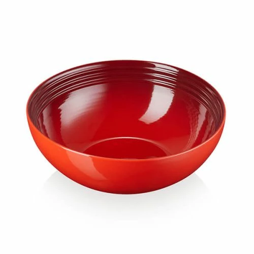 Le Creuset Cerise Stoneware 24cm Serving Bowl 4 Le Creuset Cerise Stoneware 24cm Serving Bowl - Image 2