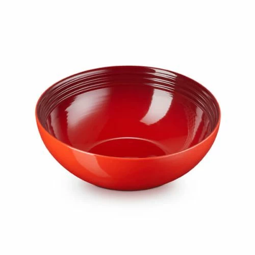 Le Creuset Cerise Stoneware 24cm Serving Bowl 3 Le Creuset Cerise Stoneware 24cm Serving Bowl
