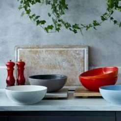 Le Creuset Flint Stoneware 24cm Serving Bowl -HARTS OF STUR Sales 70120244440001 Le Creuset Flint Stoneware 24cm Serving Bowl 4