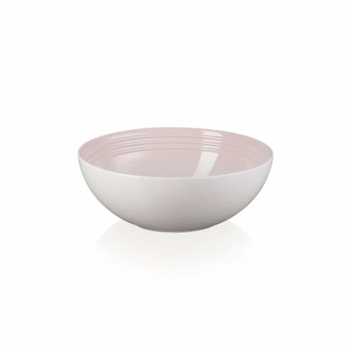 Le Creuset Shell Pink Stoneware Medium 24cm Serving Bowl 4 Le Creuset Shell Pink Stoneware Medium 24cm Serving Bowl - Image 2