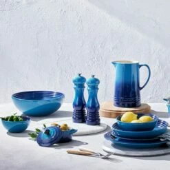 Le Creuset Azure Stoneware 27cm Dinner Plate -HARTS OF STUR Sales 70202272200099 Le Creuset Dinner Plate Azure Blue 4