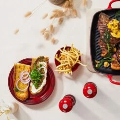 Le Creuset Cerise Stoneware 22cm Side Plate -HARTS OF STUR Sales 70203220600099 Le Creuset Cerise Stoneware 22cm Side Plate 5 1