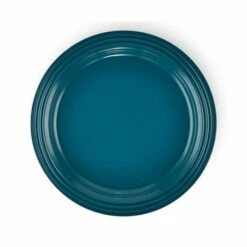 Le Creuset Deep Teal Stoneware 22cm Side Plate -HARTS OF STUR Sales 70203226420099 Le Creuset Deep Teal Stoneware 22cm Side Plate 3 1