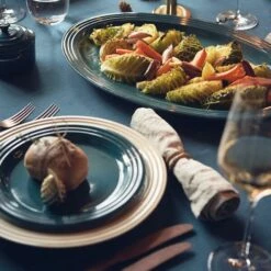 Le Creuset Deep Teal Stoneware 22cm Side Plate -HARTS OF STUR Sales 70203226420099 Le Creuset Deep Teal Stoneware 22cm Side Plate 5 1