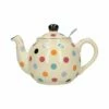 London Pottery Farmhouse Filter 2 Cup Teapot Ivory Multi Spot -HARTS OF STUR Sales 78412 London Pottery Farmhouse 2 Cup Teapot Ivory Multi Spot