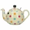 London Pottery Farmhouse Filter 6 Cup Teapot Multi Spot -HARTS OF STUR Sales 78416 London Pottery Farmhouse 6 Cup Teapot Multi Spot
