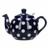 London Pottery Farmhouse Filter 4 Cup Teapot Blue With White Spots -HARTS OF STUR Sales 78494 London Pottery Farmhouse 4 Cup Teapot Blue With White Spots