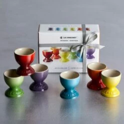 Le Creuset Rainbow Collection Set Of 6 Egg Cups -HARTS OF STUR Sales 79067008359030 Le Creuset Rainbow Egg Cups 6 Pack 3