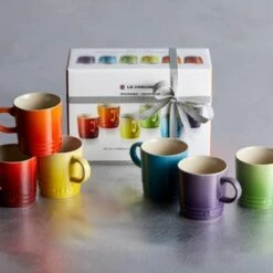Le Creuset Rainbow Collection Set Of 6 Espresso Mugs 10 Le Creuset Rainbow Collection Set Of 6 Espresso Mugs -HARTS OF STUR Sales 79114108359030 Le Creuset Rainbow Espresso Mugs 6 Pack 3