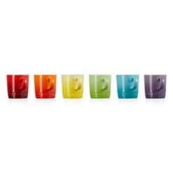 Le Creuset Rainbow Collection Set Of 6 Mugs -HARTS OF STUR Sales 79114358359030 Le Creuset Rainbow Mugs 6 Pack 2