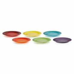 Le Creuset Rainbow Set Of 6 22cm Side Plates -HARTS OF STUR Sales 79285228359006 Le Creuset Rainbow 22cm Side Plates 6 Pack 1