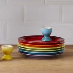 Le Creuset Rainbow Set Of 6 22cm Side Plates -HARTS OF STUR Sales 79285228359006 Le Creuset Rainbow 22cm Side Plates 6 Pack 3