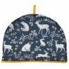Ulster Weavers Forest Friends Navy & Springtime Yellow Tea Cosy -HARTS OF STUR Sales 7FFNV04 Ulster Weavers Tea Cosy Cotton Forest Friends Navy