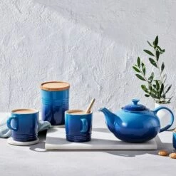 Le Creuset Azure Stoneware Classic Teapot -HARTS OF STUR Sales 80702132200003 Le Creuset Classic Teapot Azure Blue 5