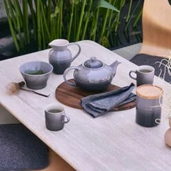 Le Creuset Flint Stoneware Classic Teapot -HARTS OF STUR Sales 80702134440003 Le Creuset Flint Stoneware Classic Teapot 4