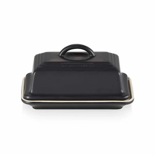 Le Creuset Black Stoneware Butter Dish 4 Le Creuset Black Stoneware Butter Dish - Image 2