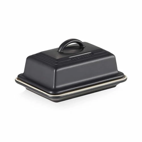 Le Creuset Black Stoneware Butter Dish 3 Le Creuset Black Stoneware Butter Dish