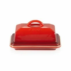Le Creuset Cerise Stoneware Butter Dish -HARTS OF STUR Sales 80837170600003 Le Creuset Cerise Stoneware Butter Dish 1