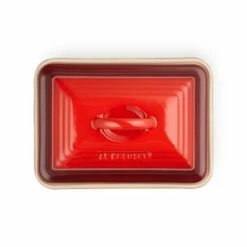 Le Creuset Cerise Stoneware Butter Dish -HARTS OF STUR Sales 80837170600003 Le Creuset Cerise Stoneware Butter Dish 2